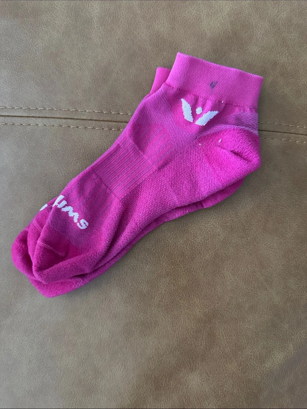 Pink cycling socks